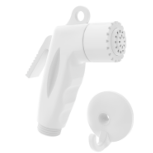 Ducha Gatilho Branca Mod Luxo C/Suporte Blukit