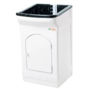 Tanque Gab Fibra 35LT Marmorite Lateral Preto Fiberblu