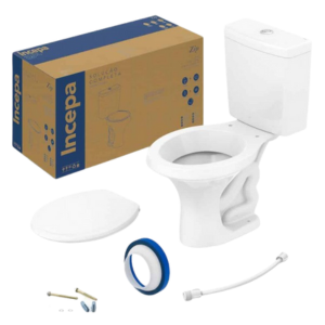 CJ Bacia CX Acopl Square 3/6L C/Assento Kit Fix Incepa