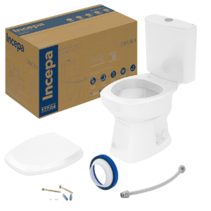 CJ Bacia CX Acopl Thema Artico 3/6L C/Assento Kit Fix Incepa