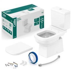 CJ Bacia CX Acop Elite BR Acopl Elite 3/6L C/Assento Kit Fix Celite